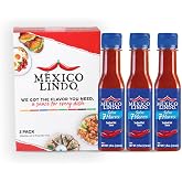 Mexico Lindo 7 Mares Hot Sauce Display, 5 fl oz, Pack of 3