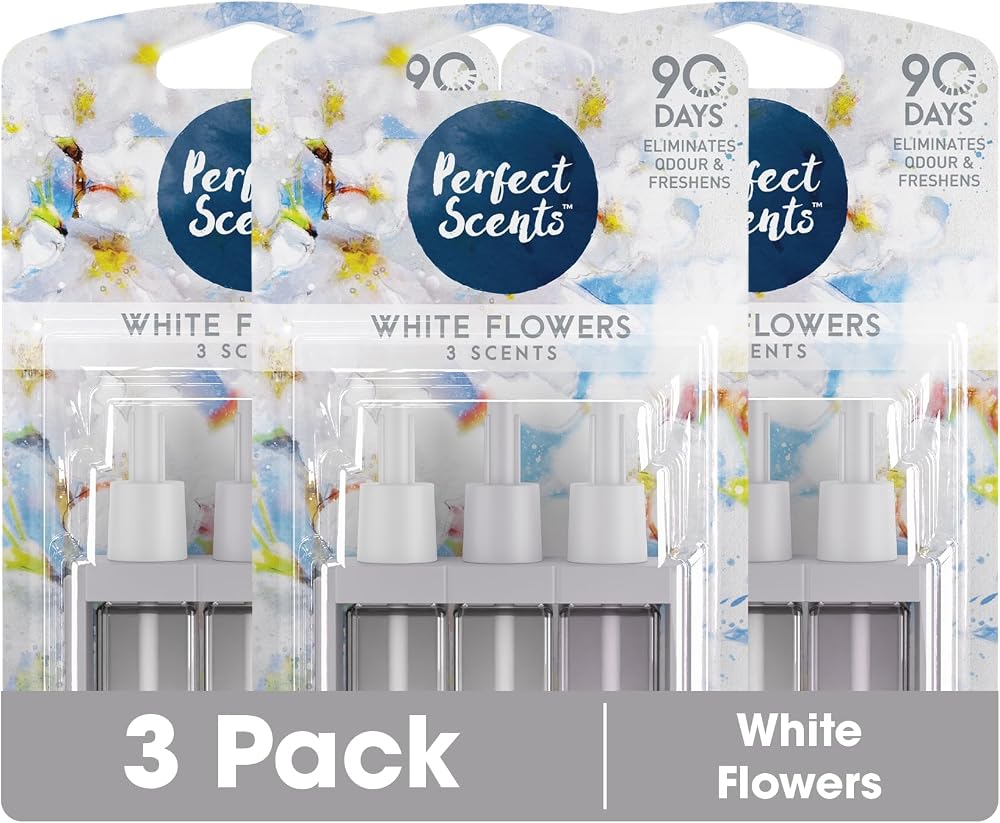 Perfect Scents Plug In Refill 3 Pack White Flowers 20ml 3volution Compatible