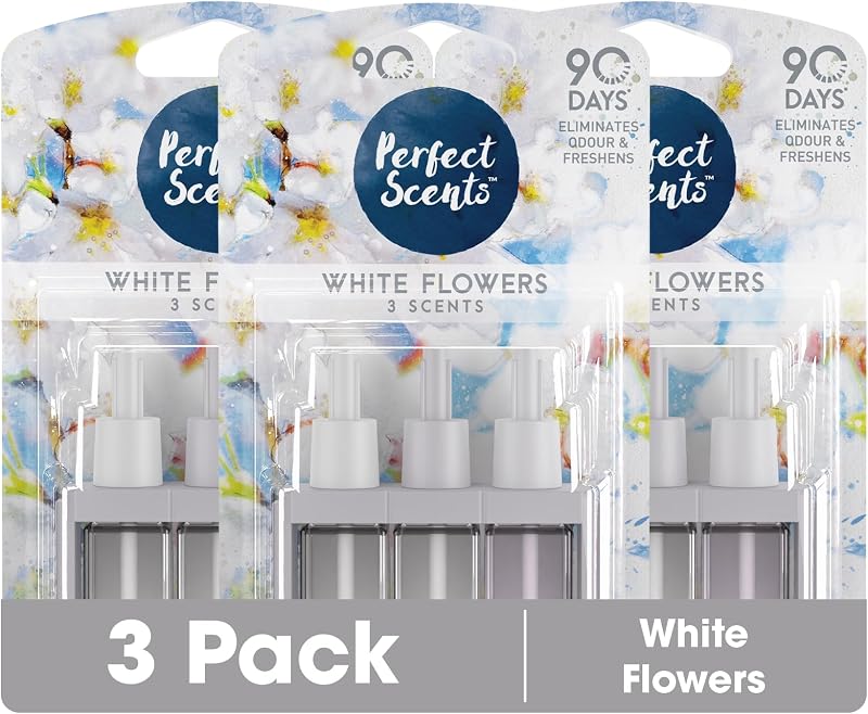 Perfect Scents Plug In Refill 3 Pack White Flowers 20ml 3volution Compatible