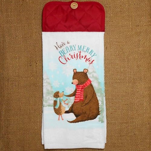 Amazoncom Have A Beary Merry Christmas Hanging Dish Towel - 