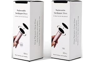 I·B·N G 120pcs Replaceable Sandpaper Refill Discs for Electric Foot File Callus Remover Dead Skin Removal (60pcs Rough 60 Grit, 60pcs Smooth 100 Grit)