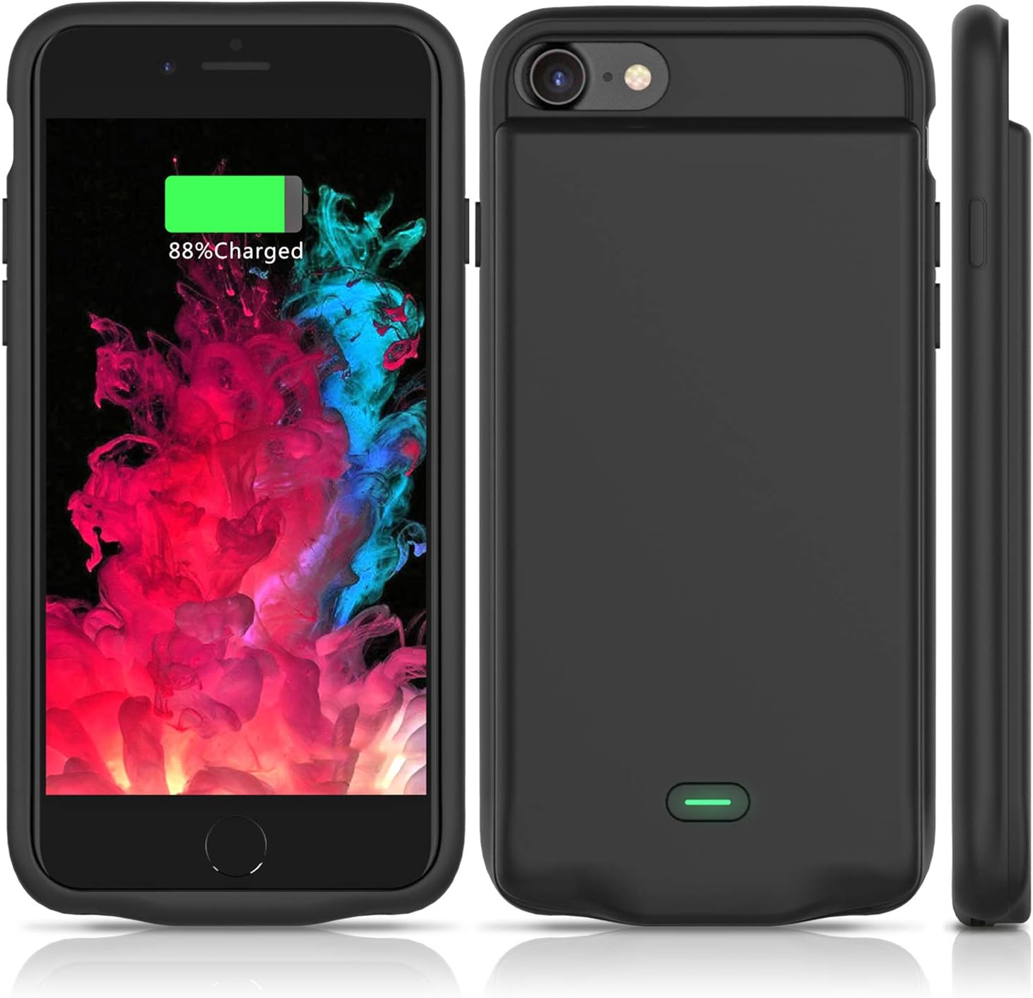 Battery Case for iPhone 7/8,2800mAh Portable Protective Charging Case Extended Rechargeable Case with Battery Pack Slim Lightweight Durable Charger Case Compatible with iPhone 7/8 (4.7 inch)-Black