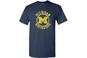 UGP CAMPUS APPAREL NCAA Distressed Circle Logo, Team Color T Shirt, College, University