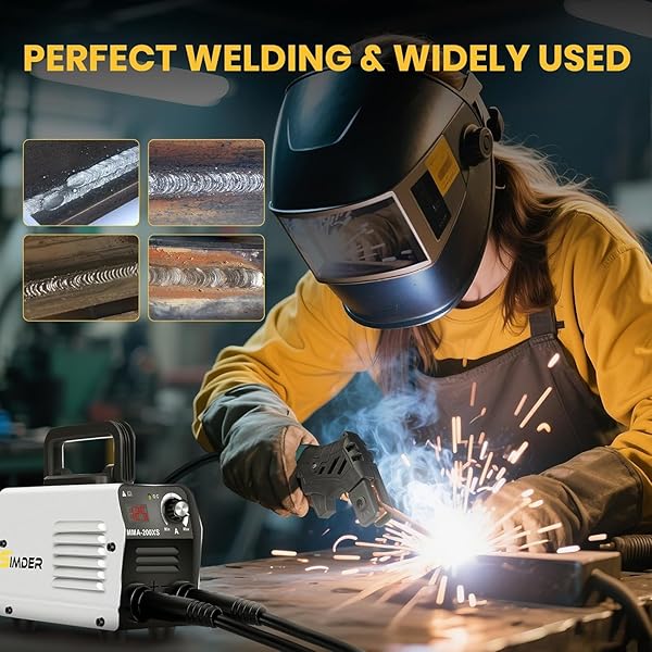 SSIMDER MINI STICK WELDER 110V 3.55LBS PORTABLE WELDING MACHINE IGBT INVERTER ARC WELDER FOR WORKSHOP OUTDOOR SUPPORTS E6013 E7018 RODS 1/16″ 1/8″