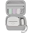 Label Maker Case for Memoking T02/ for Phomemo M02/ M02S/ M02 Pro/ Q30S/ for Nelko PM230/ for Anycash/for Ponek Mini Pocket Printer, Portable Sticker Paper Storage Holder - Box Only (Grey)