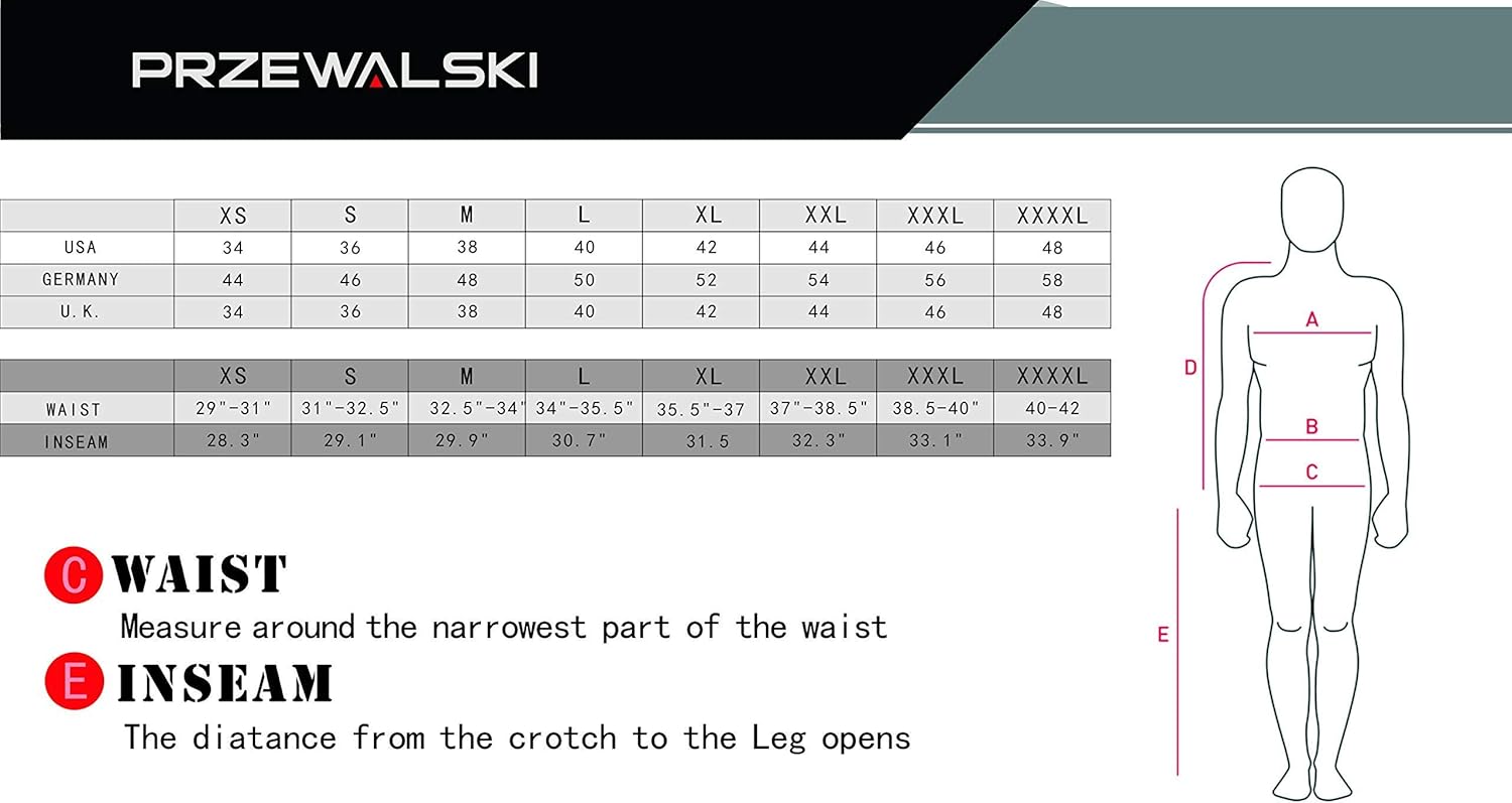 Przewalski Men's Cycling Bib Pants 4D Padded Cycling Bike Tights Compression Bicycle Leggings, Classic Series: Clothing