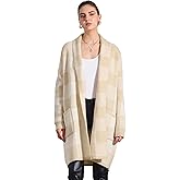 Allegra K Women's Winter Plaid Cardigan Long Sleeve Open Front Outwear Casual Sweater Cardigan