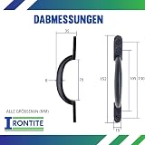 IRONTITE 2 Pack D Handle 150mm Black Cast Iron Gate Door Pull Handles view 3