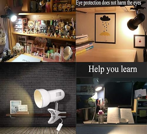 Sun-Rising Rong&LAN Desk lamp,360° Rotation Clip on Lamp Portable