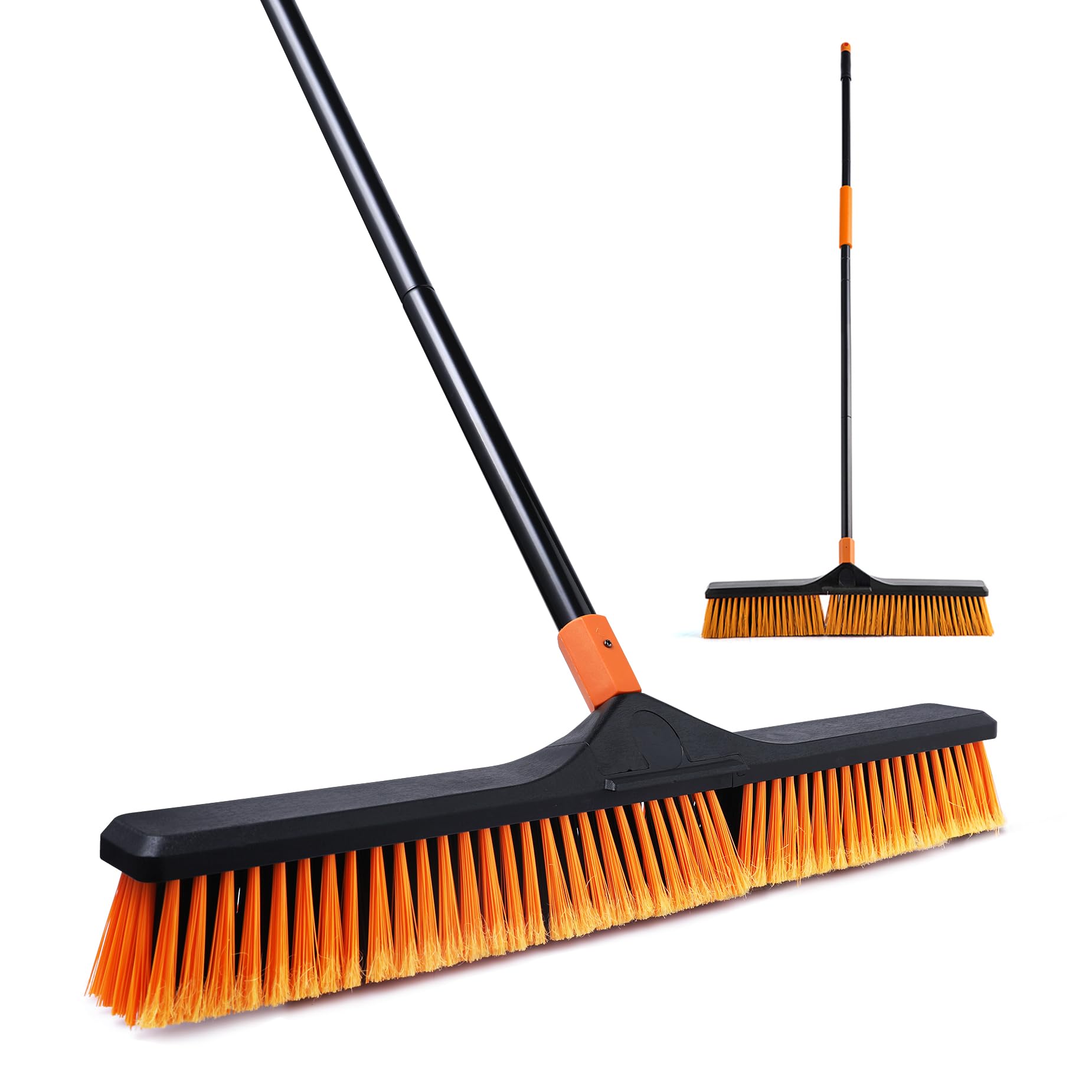 CLEANHOME Garden Broom, Yard Brush Heavy Duty Outdoor 2-1,50&66in, suitable for Schools, Factories, Garden Broom Outdoor,Sweeping Brush（23.6in）