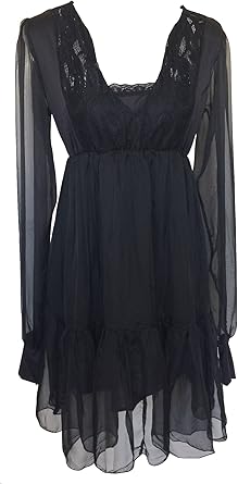 black empire waist dress
