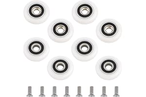 UFURMATE Replacement Shower Door Roller, 8Pcs Bathroom Glass Door Pulleys Single Shower Door Runners Wheels Sliding Shower Do