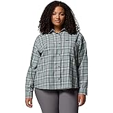 Columbia Womens Blue Point Creek Woven Long Sleeve Shirt