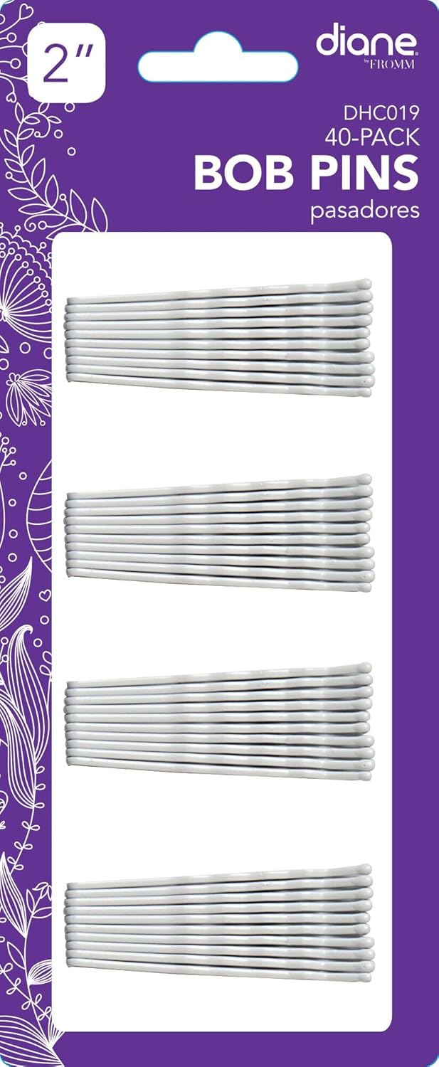 Diane Fromm 40 Pack Bob Pins 2'' White/Blanco DHC019