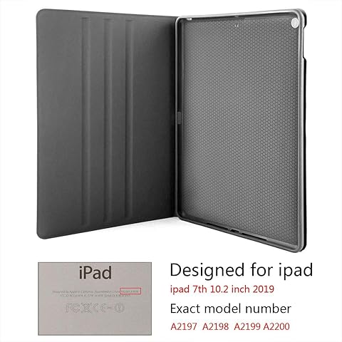 Wehoiweh Ch-Ynna - Carcasa antiarañazos fina y ligera con soporte ajustable, función de reposo/despertador, protección trasera para iPad Air3 10.5 iPad 7ª 10.2 talla única