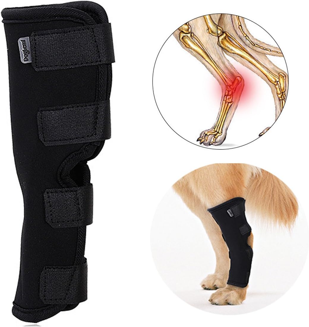 Homiego Dog Hock Brace, Supportive Dog Canine Rear Leg Hock Joint Wraps Protects Wounds as They Heal Compression Brace Heals,Prevents Injuries and Sprains Helps Arthritis