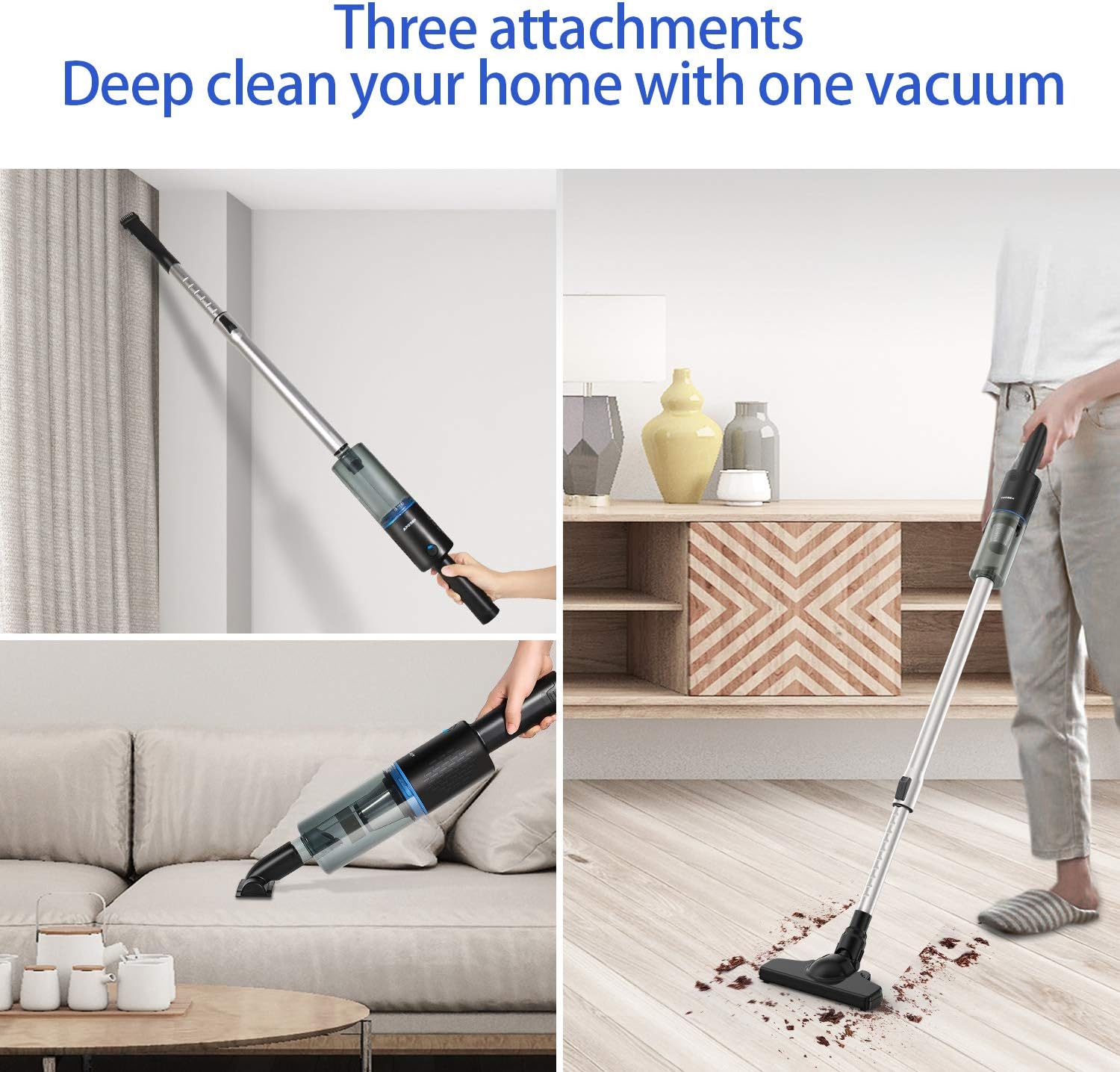 APOSEN Cordless Vacuum Cleaner, 16Kpa Strong Suction 5 in 1 Stick Vacuum Brushless Motor Ultra Lightweight for Home Hard Floor A16s -