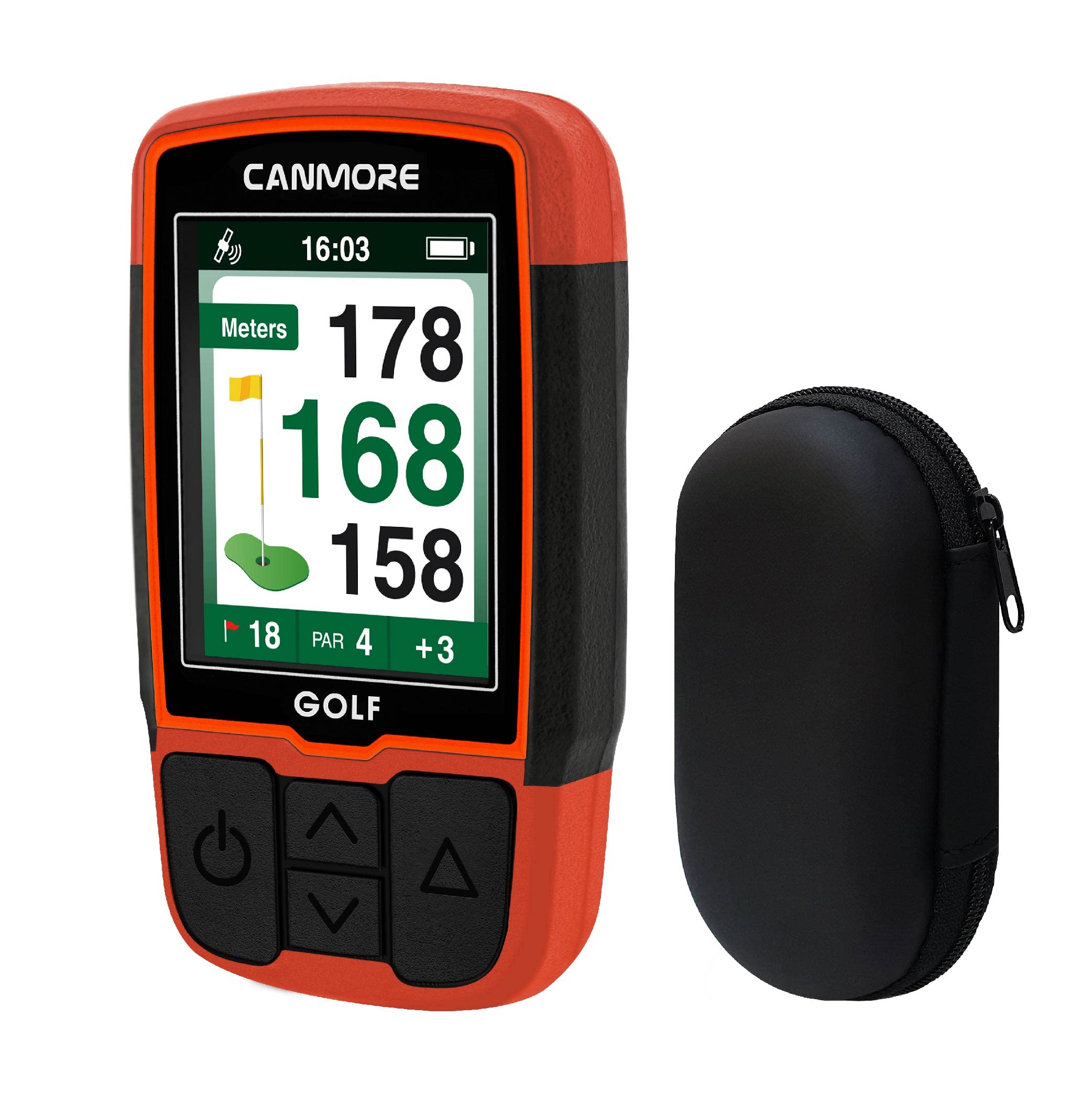 CANMORE HG200 Handheld Golf GPS & Case - Essential Golf Course Data and Score Sheet - Minimalist & User Friendly - 41,000+ Free Courses Worldwide and Growing
