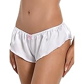Satini Women's Satin Low Rise Fluted Sissy French Knickers Briefs Panties