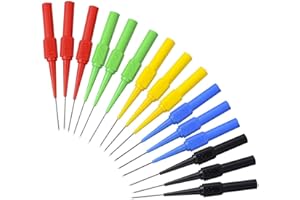 15pcs Test Back Probe Pin,0.7mm on-Destructive Pin Test Probes Pin Insulation Piercing Needle Multimeter Test Probe for 4mm B