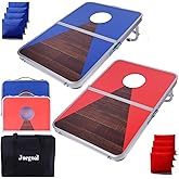 Juegoal Portable Cornhole Board Set for Kids Teens & Adults, 24x16 Inch Foldable Corn Hole Games with Bean Bags & Carry Bag, 