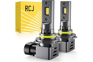 RCJ 9005 LED Bulbs, HB3 Bulbs 100W 30000LM Super Bright Bulb with Cooling Fan, 6000K Cool White Fog Lights, Plug and Play, Pack of 2