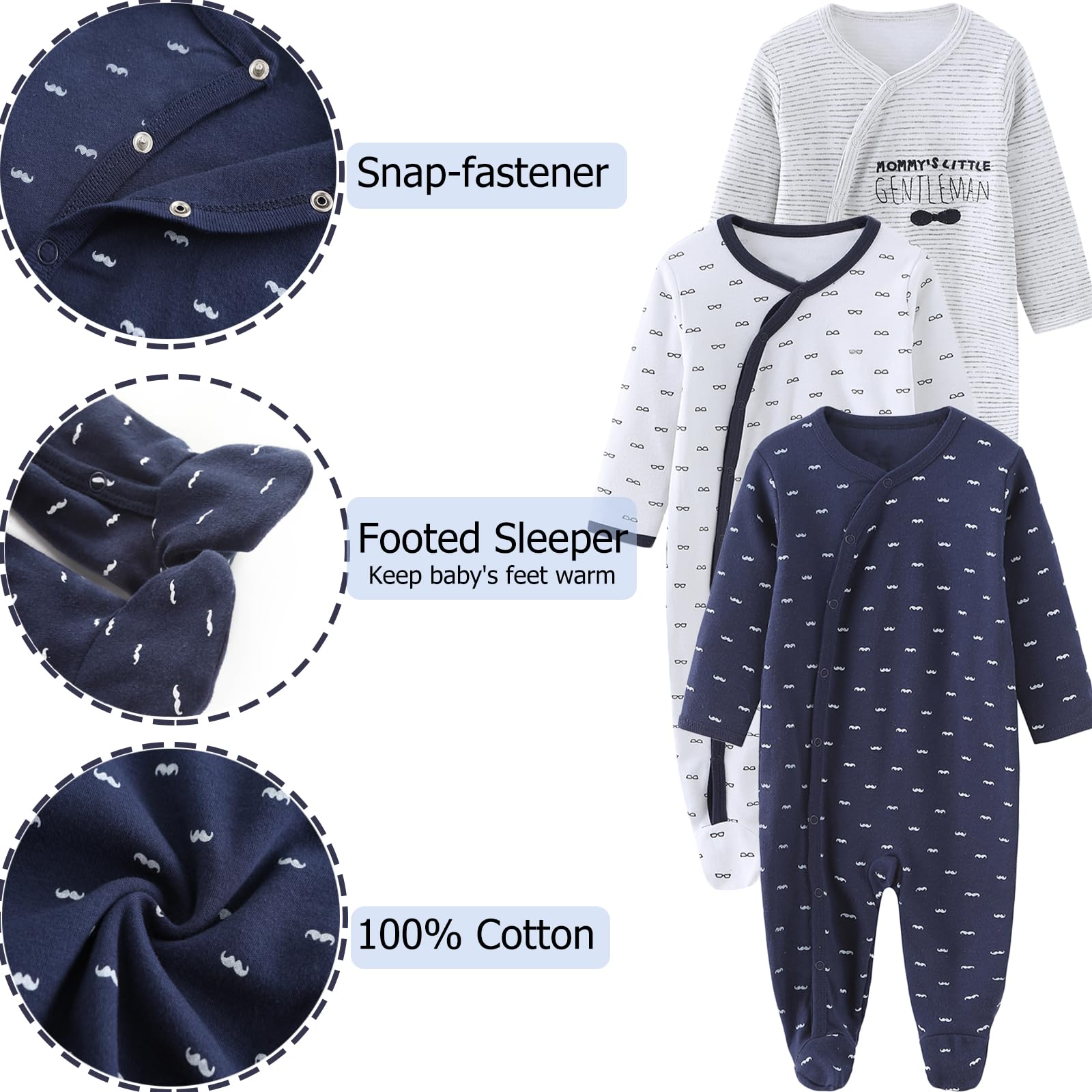 Ruliby New Born Clothes Cotton Layette Gift Set Unisex Baby Outfit and Accessories Newborn Essentials Must Haves