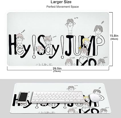Amazon 超大型 防水 ゲーミング Hey Say Jump 2 マウスパッド 40 75cm キーボードパッドめゴム底 滑り止め マウスパッド 高級感 ファッショナブルで丈夫 オフィス 用 マウスパット Unbeanded パソコン 周辺機器 通販