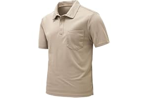 Rdruko Men's Polo Shirts Short Sleeve Quick Dry Outdoor Golf Sports Shirts with Pocket