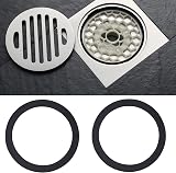 ECSiNG 4Pcs 90mm Shower Tray Base Trap Waste Rubber Seal 105x85x4mm view 3