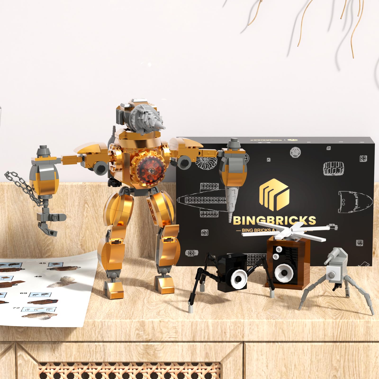 Skibidi Upgraded Titan Drill Man Building Blocks Toys Set,Horror Game Characters Titan Drill Man Cameraman Building Kit,Collectible Game Model Toys Gift for Adults Kids (300 Pcs)
