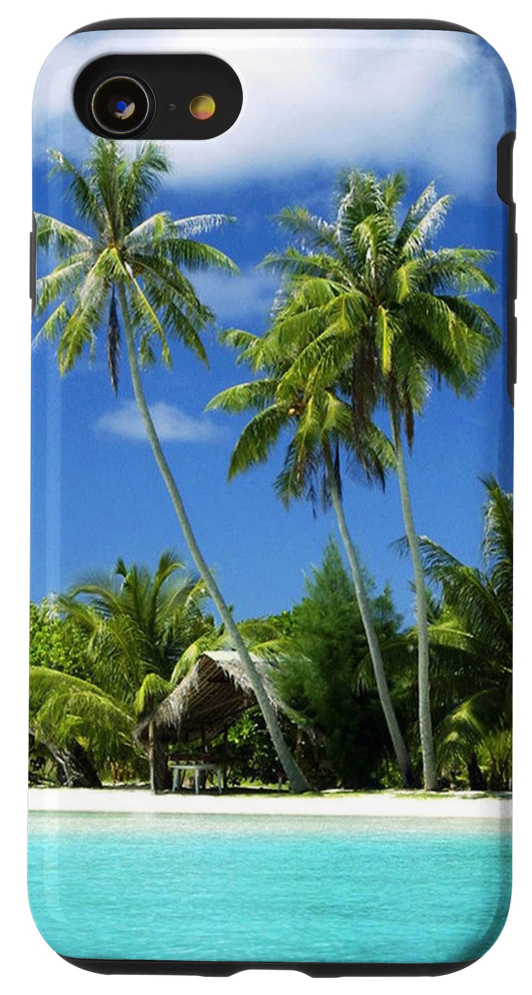 iPhone SE (2020) / 7 / 8 Florida FL Beach Island Key Ocean Sea Coast Water Palm Tree Case