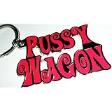 thumbnail image 2 of Kill Bill 'Pussy Wagon' Zinc Alloy Keychain - Pink Lettering, Rectangle Key Ring, Movie Gift 2 of 6