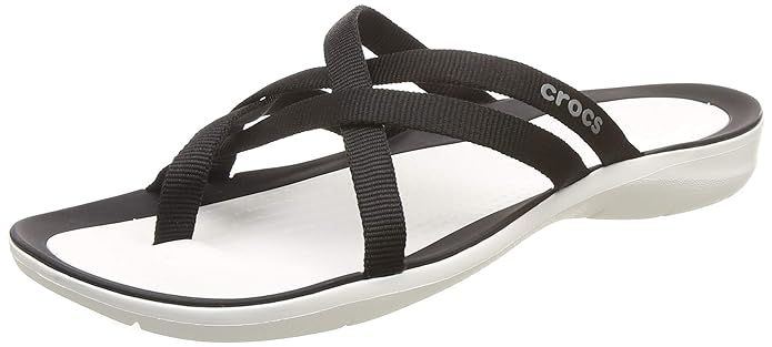 crocs Damen Swiftwater Webbing Flip W Dusch- & Badeschuhe