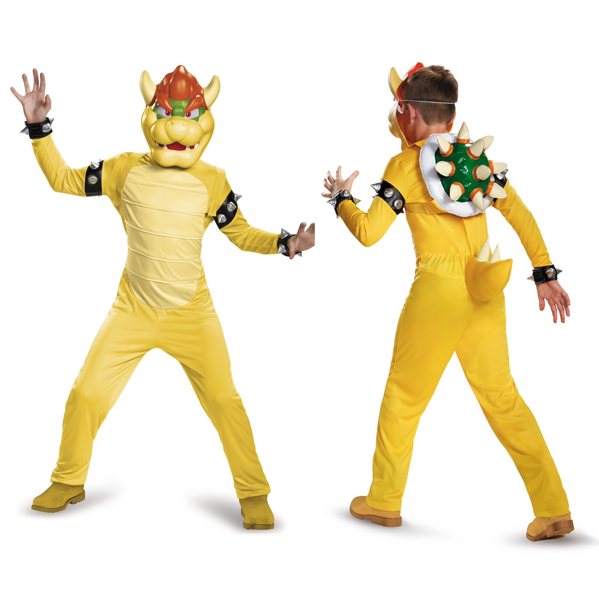 Super Mario Brothers Bowser Deluxe Costume for Kids L