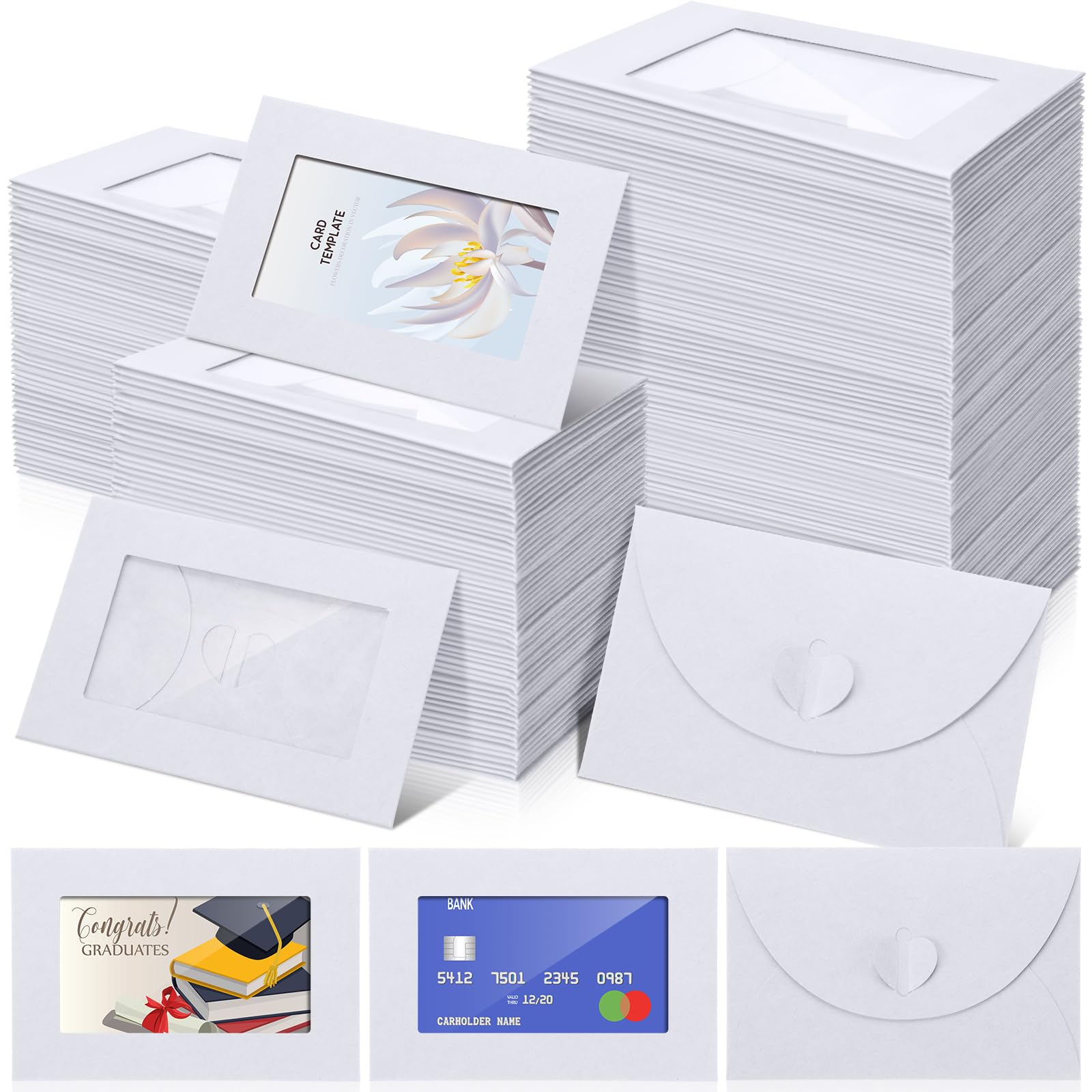 gift card sleeves amazon Amazon.com : Uiifan 300 Pcs Window Gift Card Envelopes 4 x 2.8 Inch Gift  Card Sleeves Mini Envelopes with Heart Shaped Clasp for Business Party  Greeting Invitation(Brown) : Office Products