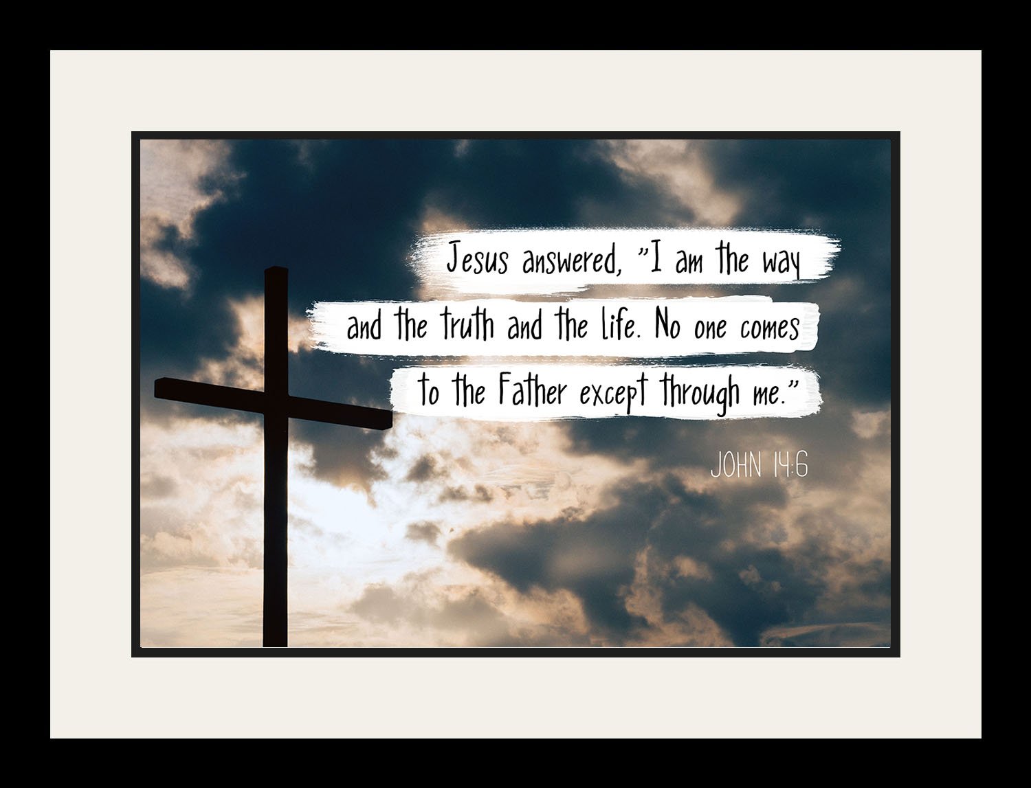 John 146 I Am The Way And The Truth Christian Poster, Print, Picture