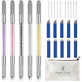 Faat3 Coi4 Microblading Pen Manual Eyebrow Pens Microblade Supplies Double Sided Microblading Hand Tool for Makeup Supplies (5 Pieces)