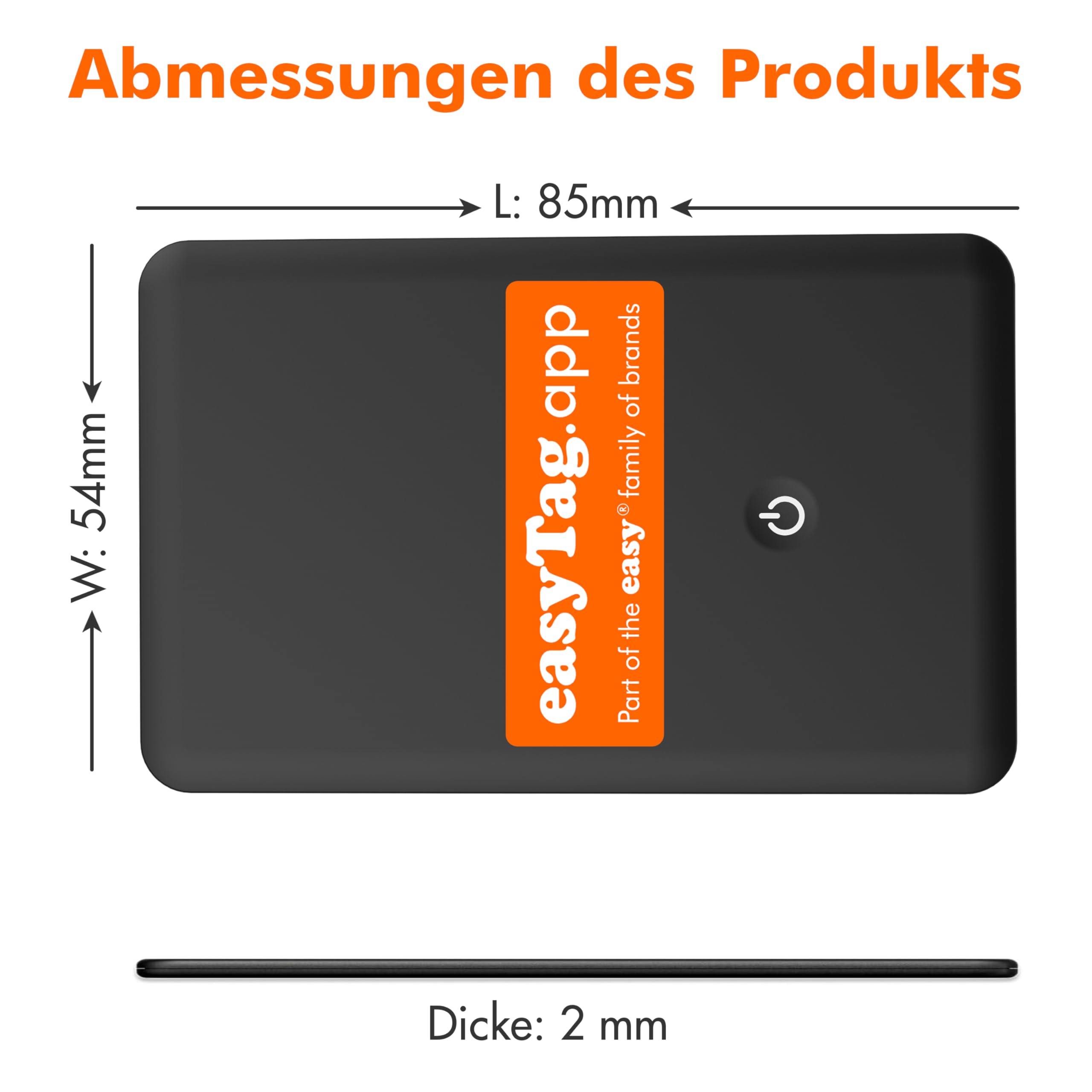 easyTag Tracking Card (Nur Samsung) - Schlanker und globaler Wallet Tracker für Geldbörsen, Taschen, Koffer und Gepäck. Wiederaufladbare Tracking Card kompatibel mit der Samsung SmartThings App. 4