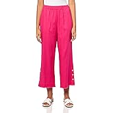 Ali Miles Womens Pull on Wide Leg Pant Front Pockets High Centre Slits