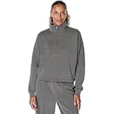 Sweaty Betty womens Sand Wash Soft Half Zip Pullover Sweatshirt