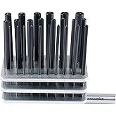 Accusize Industrial Tools 4-7/8" 25pc Transfer Punch Set, 1.0mm - 13.0mm by 0.5mm, 0250-0025