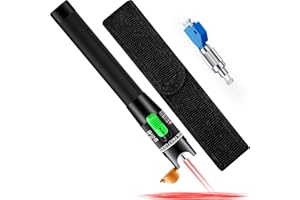 BOLTBLAZE Visual Fault Locator 30KM - VFL Fiber Optic Tester Kit Include Single Mode 9/125um FC Male to LC Female Adapter, Fiber Optic Lights for Network Cable (Battery not Included)