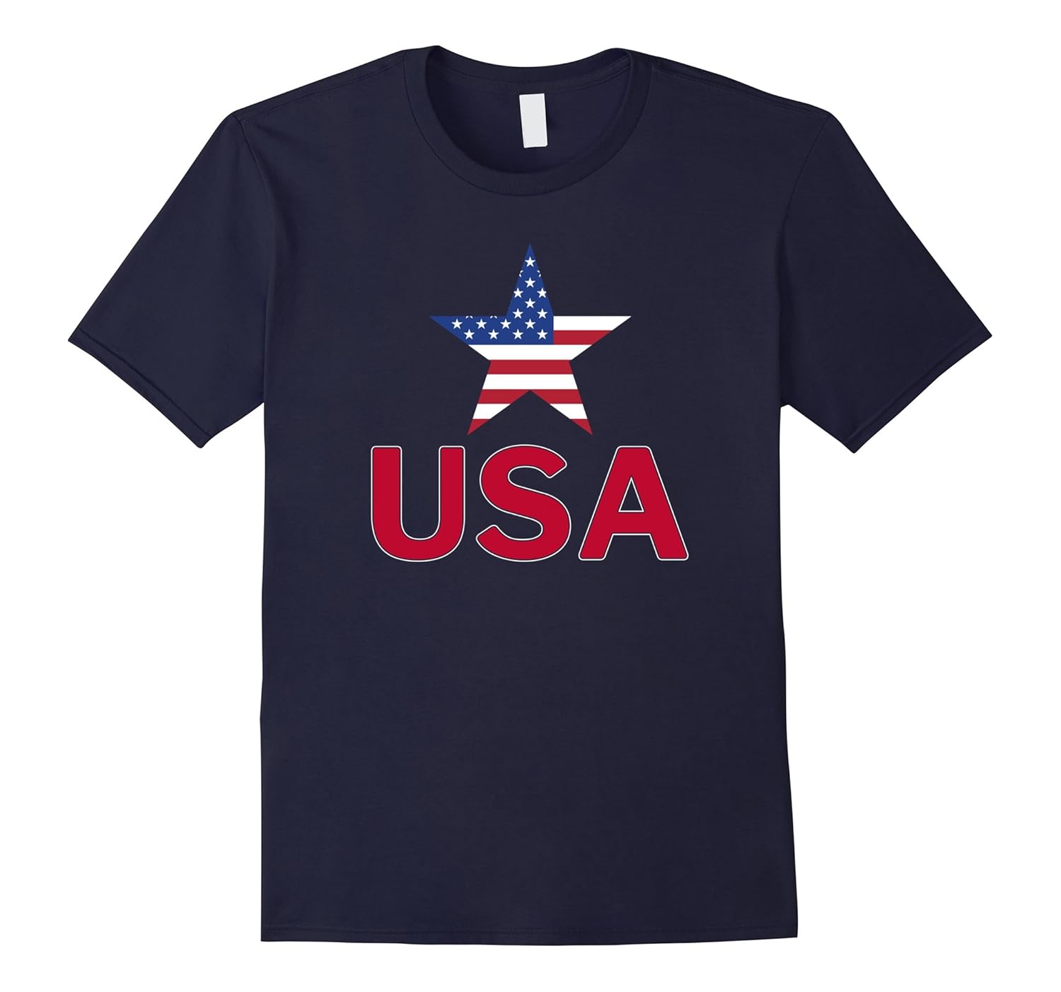 USA Red White Blue T-shirt American Flag U.S.A Stars Stripes-ANZ