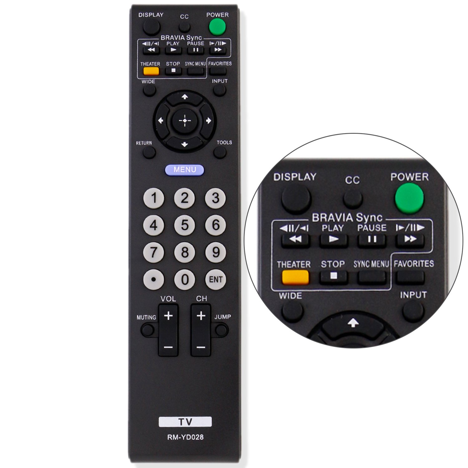 New RM-YD028 RMYD028 Replacement Remote Control Fit for Sony Bravia TV  kdl32l5000 KDL-32L5000 KDL19L5000 KDL-32XBR9 KDL40SL150 KDL-46S504  KDL46S51009 ...