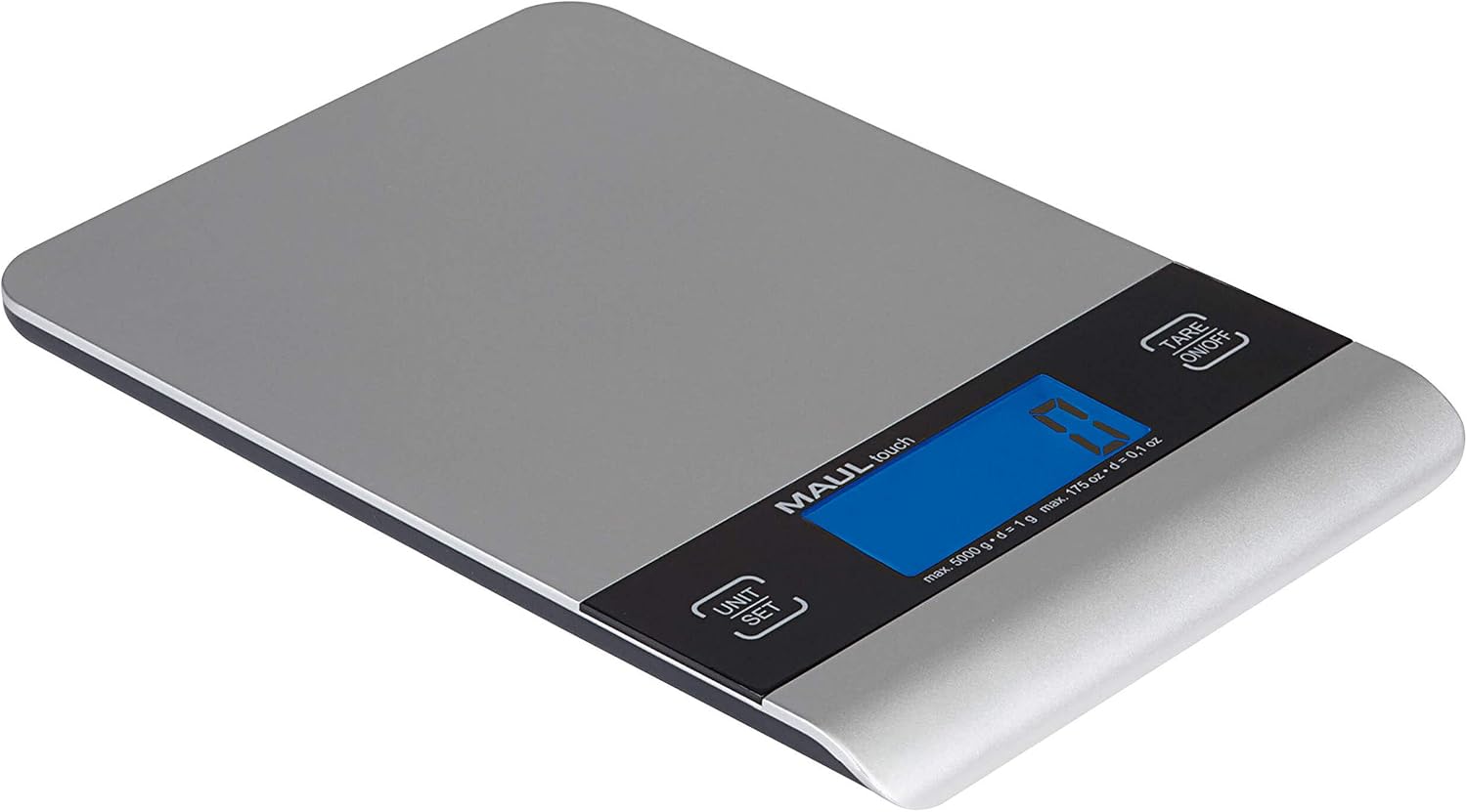 Letter Scales MAULgoal, Load Capacity 5000 g, 1 g Division, 160 x 30 x 200 mm, Black - Image 4