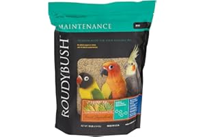 Roudybush Daily Maintenance Food for Birds - Scientifically Formulated Bird Feed - Bird Food Pellets w/Corn, Wheat, Soy & More - Nutritious & Healthy Feed for Birds (Mini, 10lb)