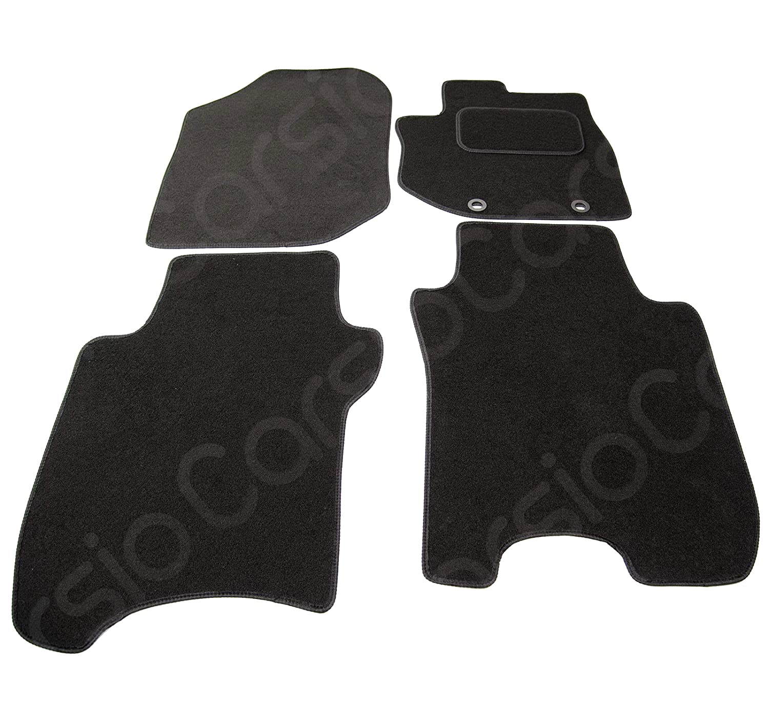 Carsio Carpet Car Mats For Honda Jazz 2008 to 2011 4 Piece Set Tailored Fit Floor Mat Complete Accessory Black Custom Fitted - All Weather, Anti-Slip Backing & Black Trim