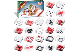 RIYA Advent Calendar 2024, Christmas Countdown Calendar with 24Pcs Balance IQ Maze Game Mini Fidget Puzzle Box for Kids Christmas Gifts for Boys Girls and Adults Brain Teaser Puzzle Cubes for Adults
