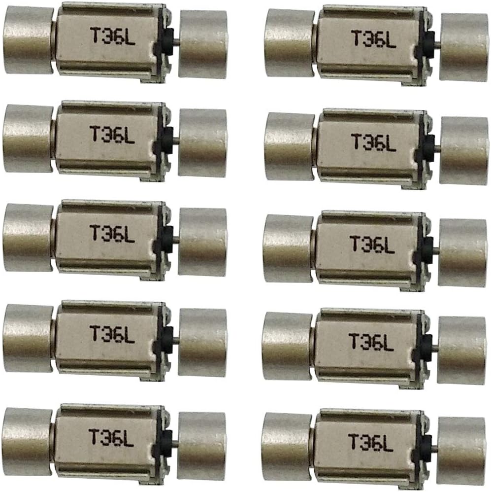 Abovehill 10pcs Micro Vibration Motor,1.5-3V DC Motor 3x4mm Rotor Motor Double Head Motor